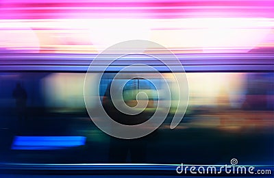 Rushing motion blur train transportation background Stock Photo