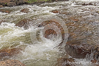 Rushing Stream in the Mountains Stock Photo