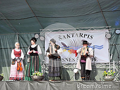 Rusne town celebrate, Lithuania Editorial Stock Photo