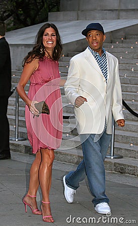 Russell Simmons and Elizabeth Saltzman at Vanity Fair Party for 2006 Tribeca Film Festival Editorial Stock Photo