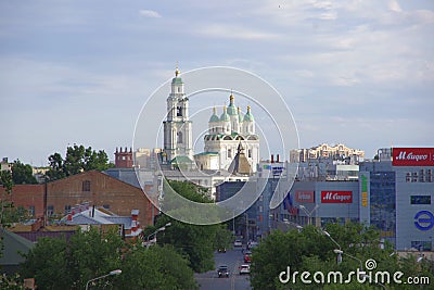 Russia, Astrakhan. 05/06/21. View of the Kremlin from above Editorial Stock Photo