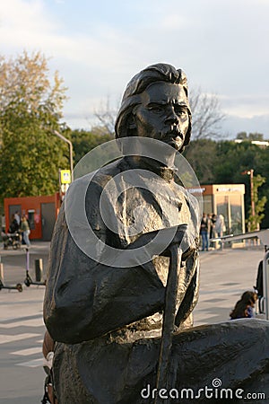 Russia - August 8, 2022: Monument to the young Maxim Gorky Editorial Stock Photo