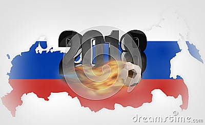 Russia background soccer. russian design 3d render Stock Photo