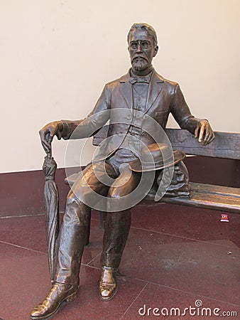 Buryatia, the monument to A. P. Chekhov in Ulan-Ude. Stock Photo