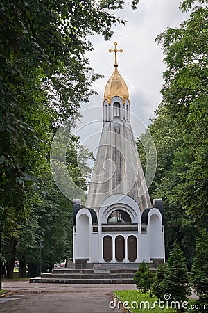 Russia. Chapel dedicated to the 900th anniversary of Ryazan on the Cathedral square in Ryazan. Stock Photo