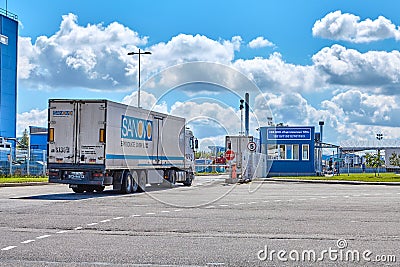 Russia, Checkpoint at the customs terminal Editorial Stock Photo