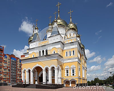 Russia. The Church of Cyril and Methodius in Saransk Editorial Stock Photo