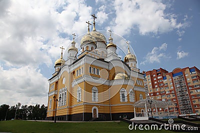 Russia. The Church of Cyril and Methodius in Saransk Editorial Stock Photo