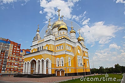 Russia. The Church of Cyril and Methodius in Saransk Editorial Stock Photo