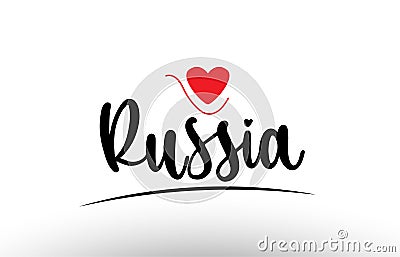 Russia country text typography logo icon design Vector Illustration