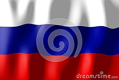 Russia - waving flag - 3D illustration Cartoon Illustration