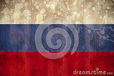 Russia flag in grunge effect Stock Photo