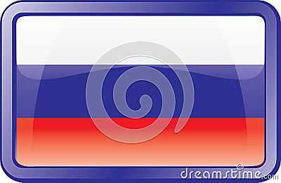 Russia Flag Icon Vector Illustration