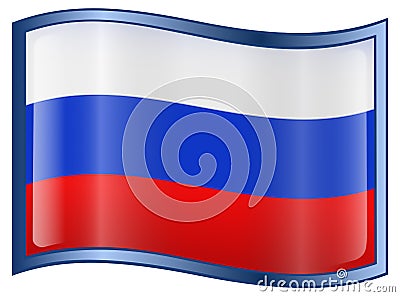 Russia Flag Icon Vector Illustration