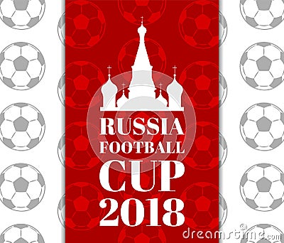 Russia Football Cup Pattern Vector Illustration Vector Illustration