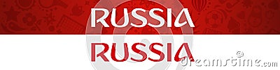 Russia Football Vector Red Symbol Vector Illustration