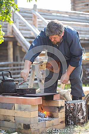 Russia, Gardarika - August 27, 2022: Fest of historical reconstruction Ural Fortress, Middle Ages and the Great Editorial Stock Photo