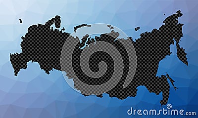 Russia geometric map. Vector Illustration