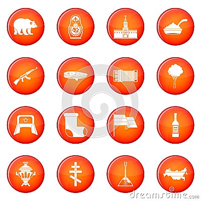Russia icons vector set Vector Illustration