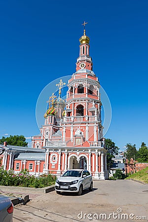 View of the church of the cathedral of the virgin on a sunny day Editorial Stock Photo