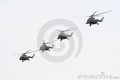 Russia, Khabarovsk - May 9, 2020: Parade in honor of victory. Military air Editorial Stock Photo