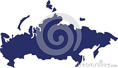 Russia map vector Vector Illustration