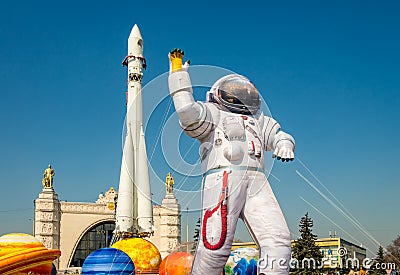 Inflatable mockup of the astronaut Editorial Stock Photo