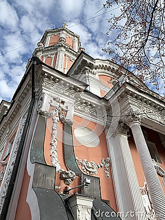 Russia, Moscow, Church of Archangel Gabriel, Menshikov tower. Early 18th century Stock Photo