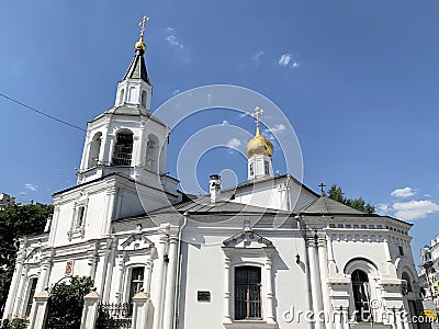 Russia, Moscow. Church of the Assumption of Blessed Virgin Mary Uspenskaya church in Pechatniki in summer Stock Photo