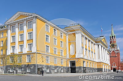 Russia, Moscow, The Kremlin Presidium, also known as Building 14, building within the grounds of the Moscow Kremlin in Russia Editorial Stock Photo