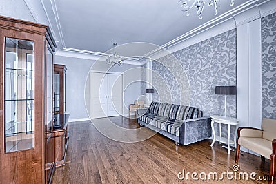 Modern interior room design urban real estate. Stock Photo