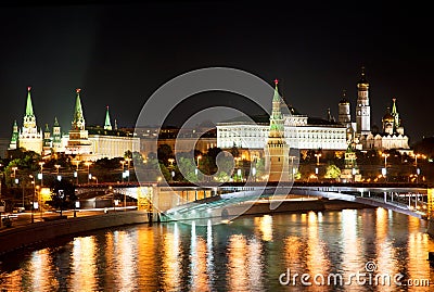 Russia, Moscow, night view Stock Photo