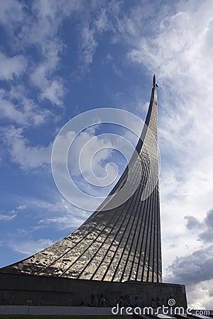 Russia, Moscow, October 2019: Conquerors of space monument Editorial Stock Photo