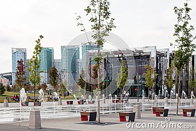 Russia, Moscow, Park at Khodynka field Editorial Stock Photo