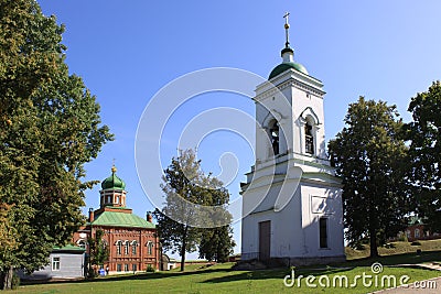 Russia. Mozhaisk. Spaso-Borodino monastery. Bell Tower Editorial Stock Photo