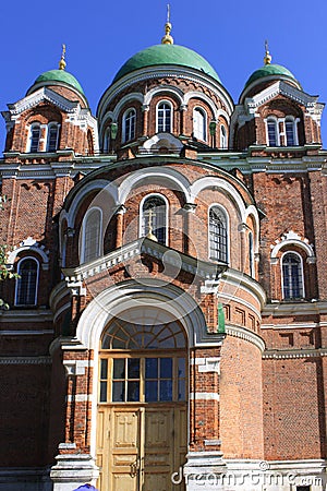 Russia. Mozhaisk. Spaso-Borodino monastery. Church in Borodino Savior Convent. Stock Photo