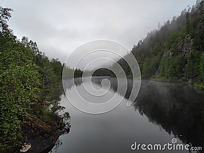 Russia, Murmansk region, the Arctic Circle, Karelia, the Tumcha River Stock Photo