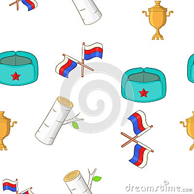 Russia pattern, cartoon style Vector Illustration