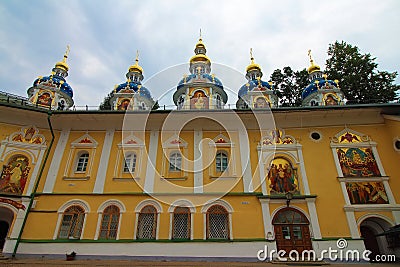 Russia, Pechory. The Pskov-Caves monastery. Editorial Stock Photo