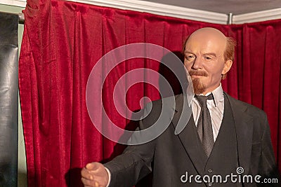 RUSSIA, PETERSBURG - AUG 19, 2022: lenin dynasty russia petersburg romanov st wax museum i, concept ruler fort for saint Editorial Stock Photo