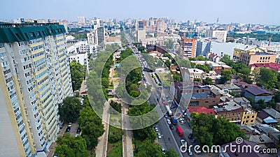 Russia. Rostov-on-Don. Red Army Street and Pioneer Square, named Stock Photo