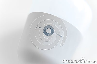 a smart lamp on a white background. Yandex Alice Editorial Stock Photo