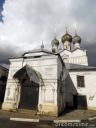 Russia. Rostov.Main entrance into the church Editorial Stock Photo