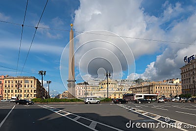View of the Vosstaniya Square Editorial Stock Photo