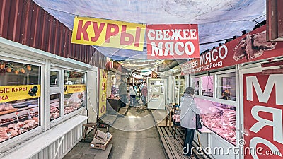 Stalls in the city market Editorial Stock Photo