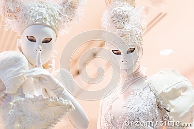 Festival Plasticine rain. Girl-mime in a fancy dress Editorial Stock Photo