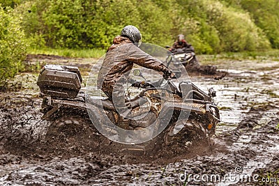 Overcoming dirty and difficult terrain Editorial Stock Photo