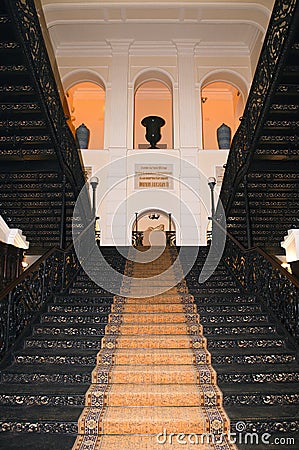 Russia ,Saratov ,Radishchev Museum , the Grand cast iron staircase 25 05 2016 Editorial Stock Photo