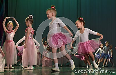 Open Dance Festival-2016 Children's dance group performs ballet Editorial Stock Photo