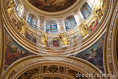 Russia. St. Petersburg. St. Isaac Cathedral. Editorial Stock Photo